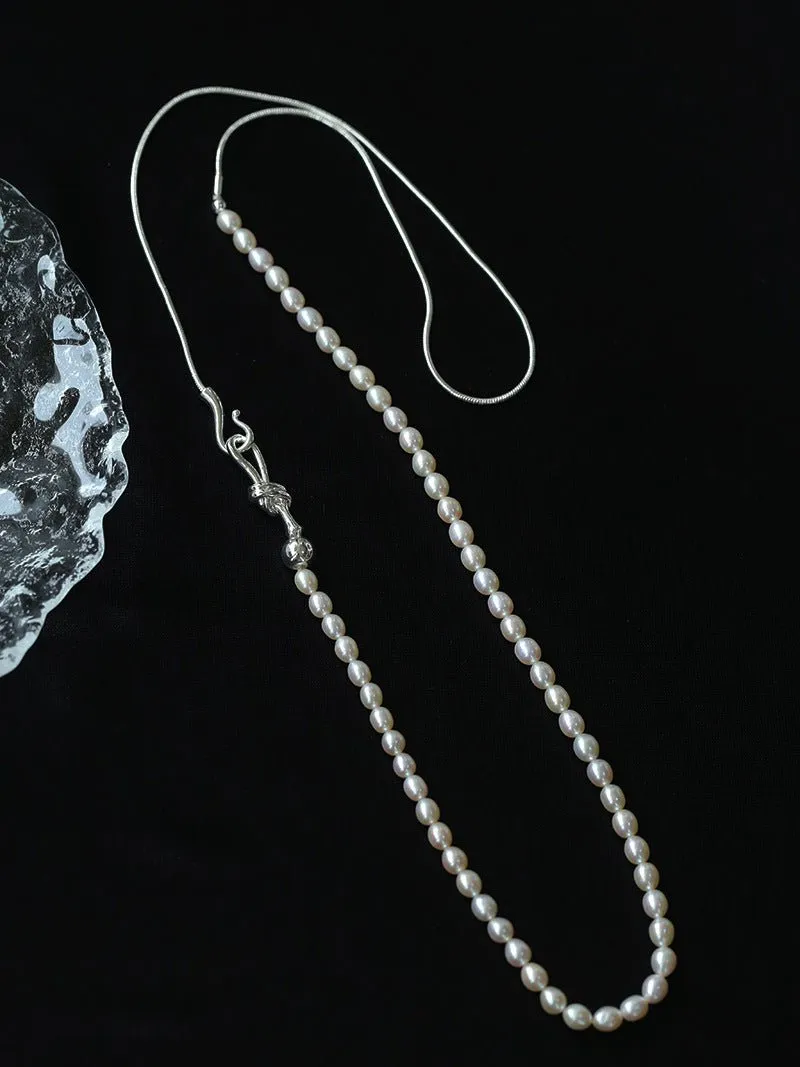 Pearl Splicing Chain Multilayer Long Necklace Sweater Chain