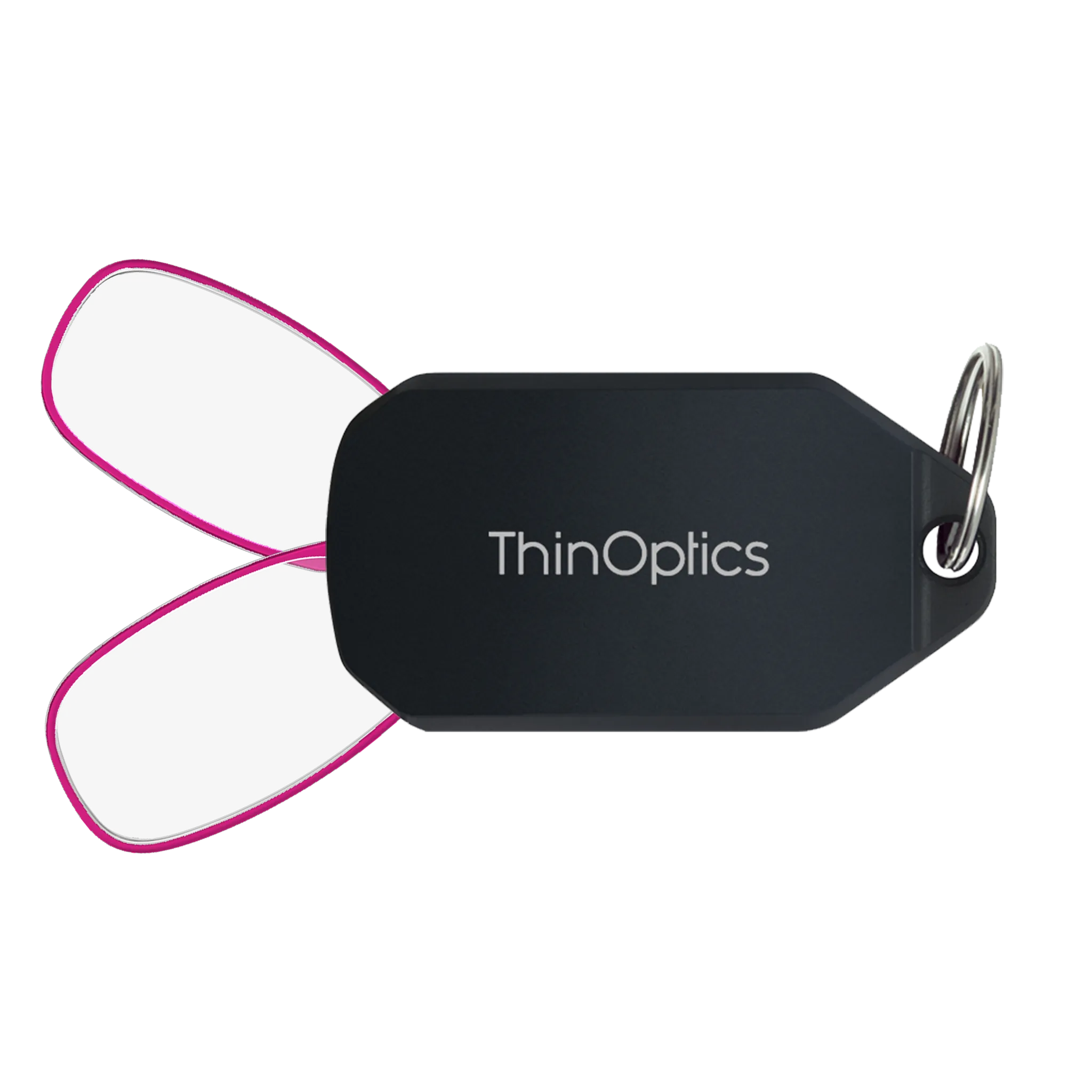 Pink Readers   Black Keychain Case
