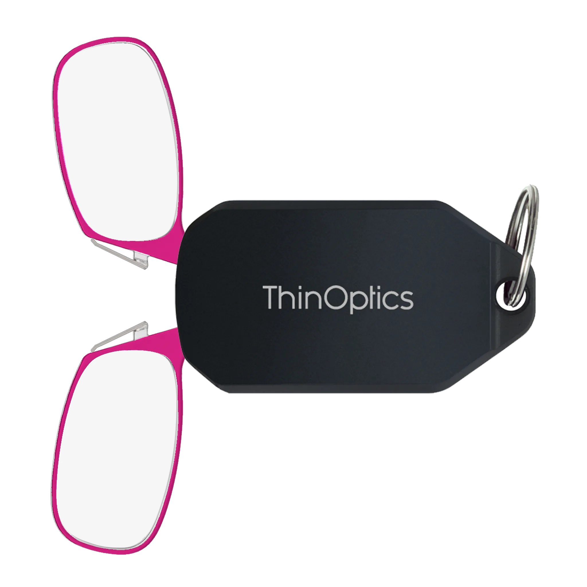 Pink Readers   Black Keychain Case