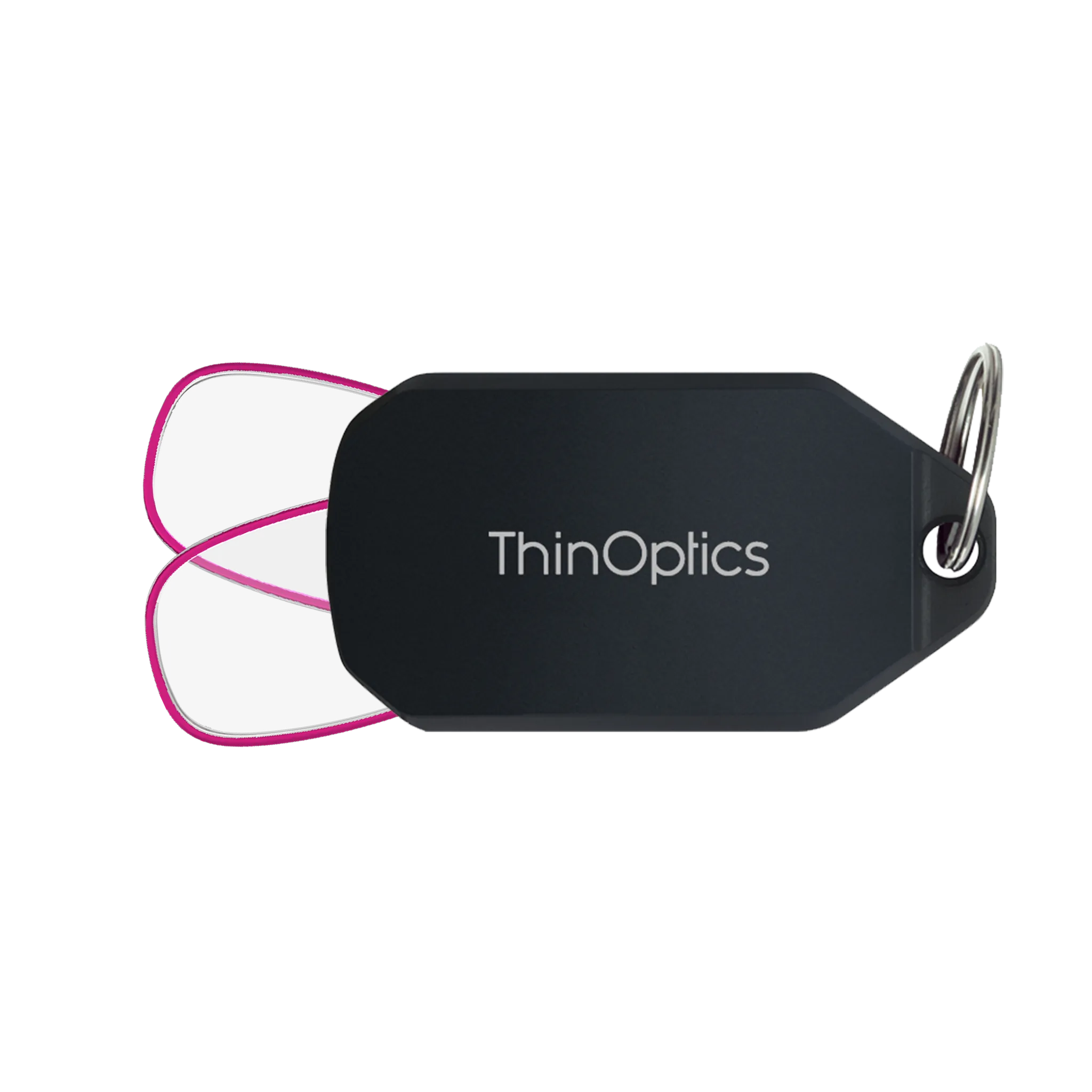 Pink Readers   Black Keychain Case
