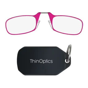 Pink Readers   Black Keychain Case