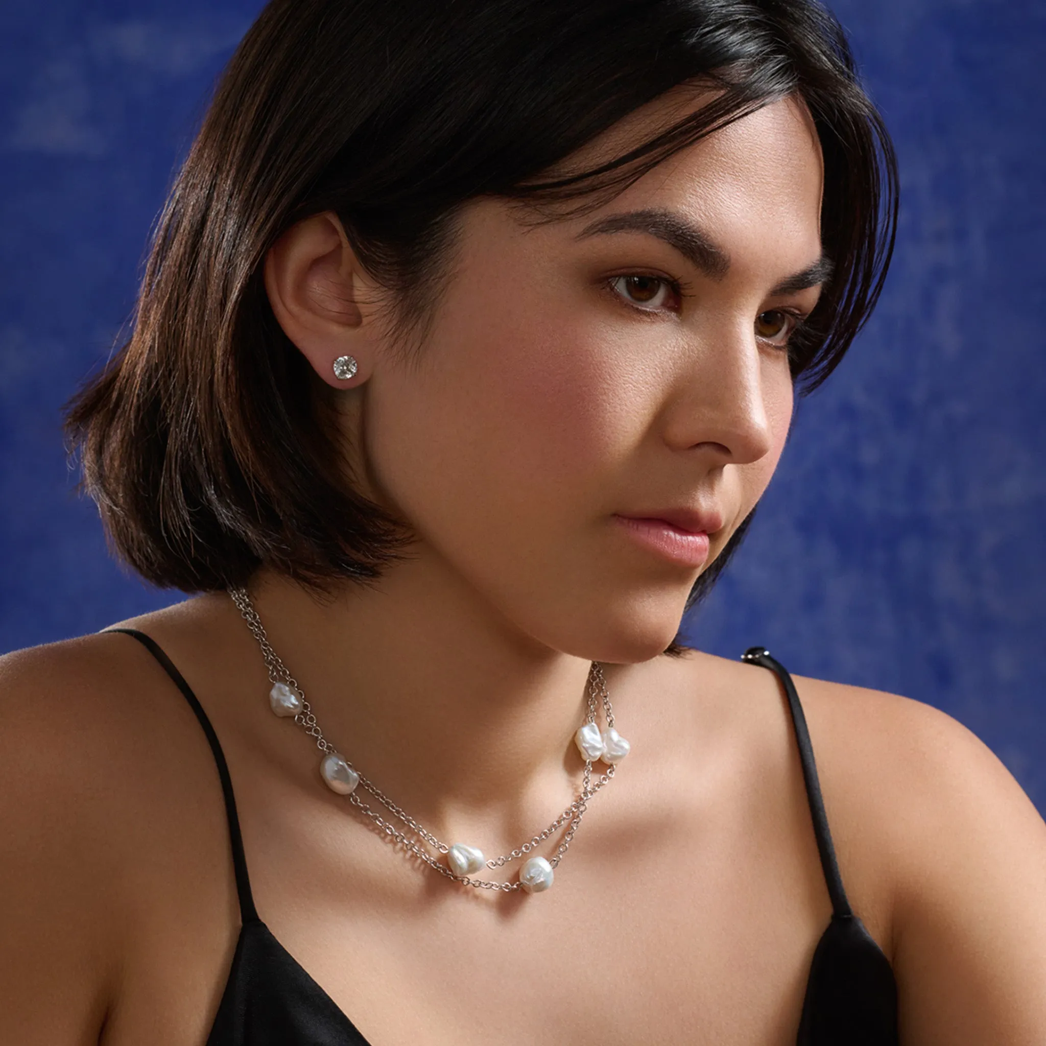 Polyphemus Necklace White Gold - Pearl