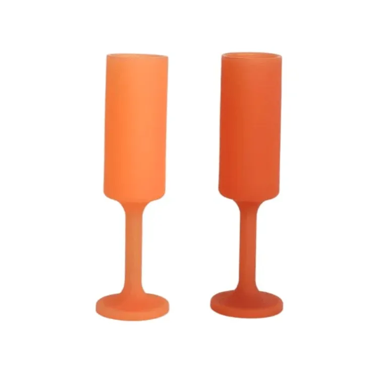 Porter Green Champagne Flutes Terra and Peach