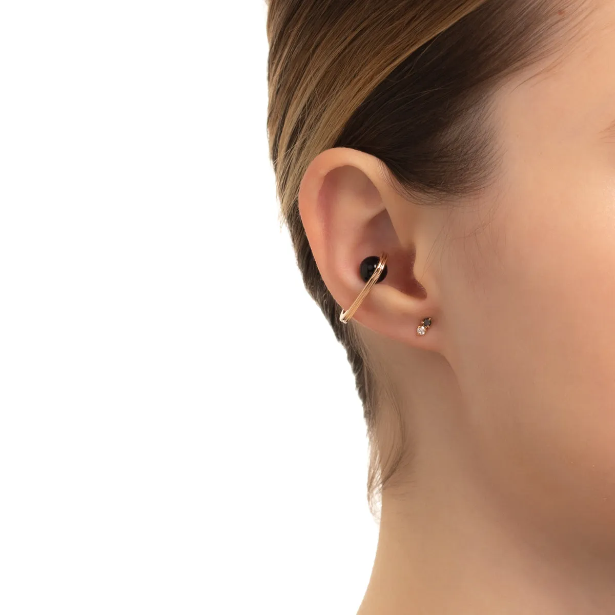 "Beluga" Onyx Ear Cuff