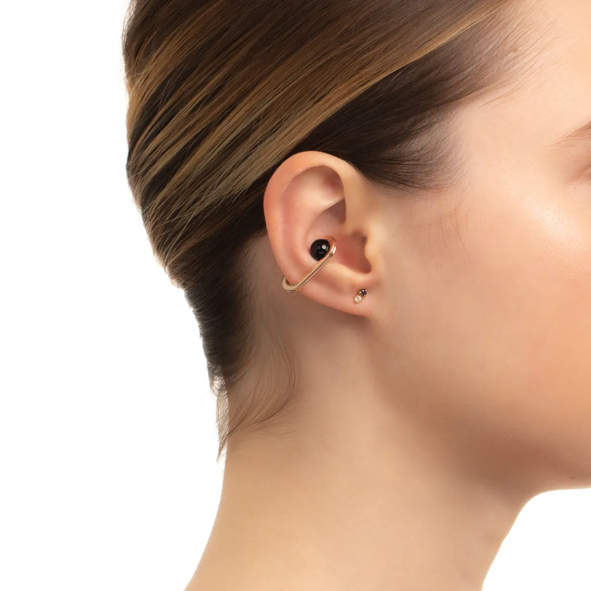 "Beluga" Onyx Ear Cuff