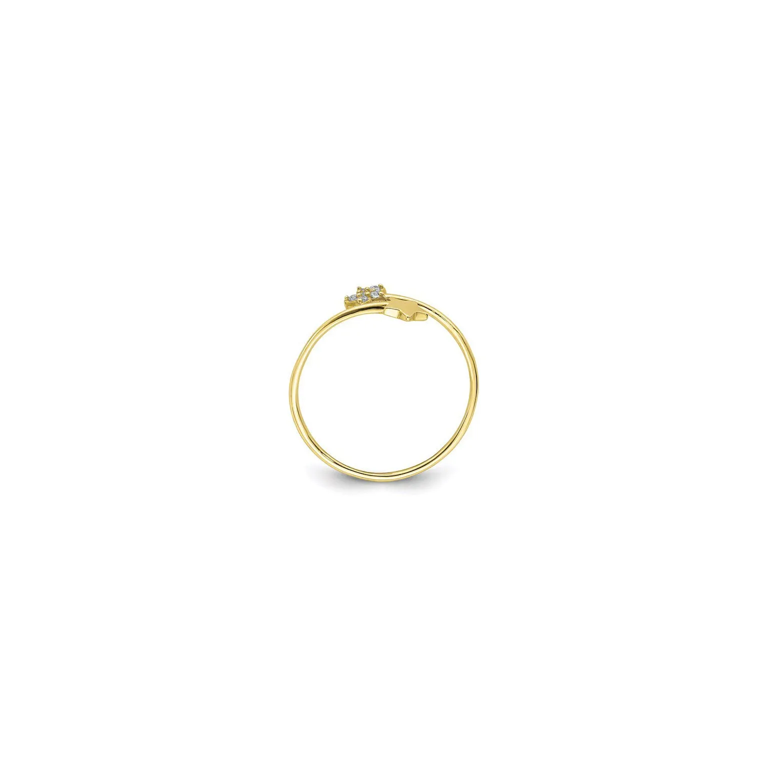 "Shooting Stars" Bypass Ring (14K)