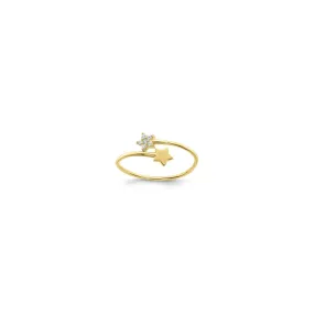 "Shooting Stars" Bypass Ring (14K)