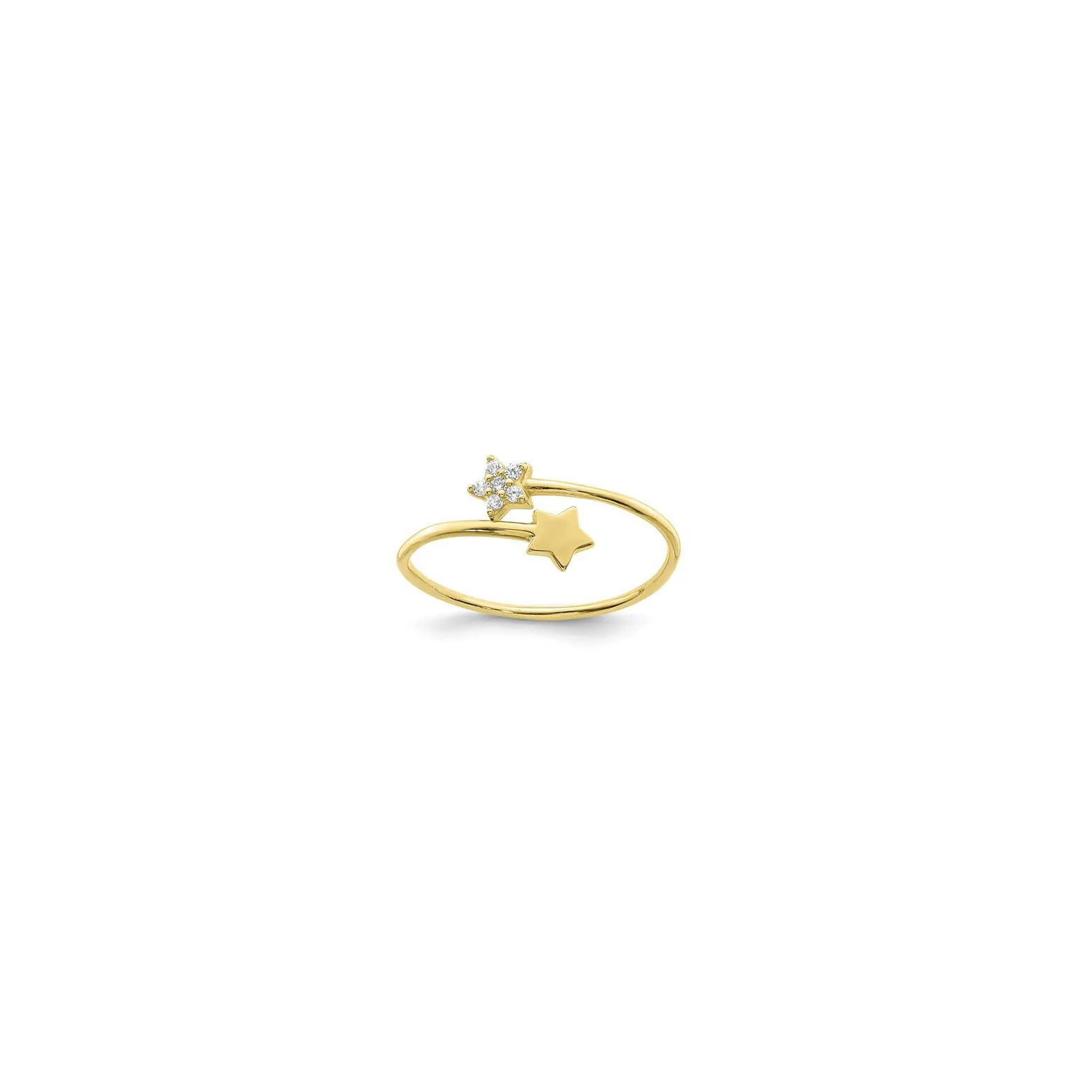 "Shooting Stars" Bypass Ring (14K)