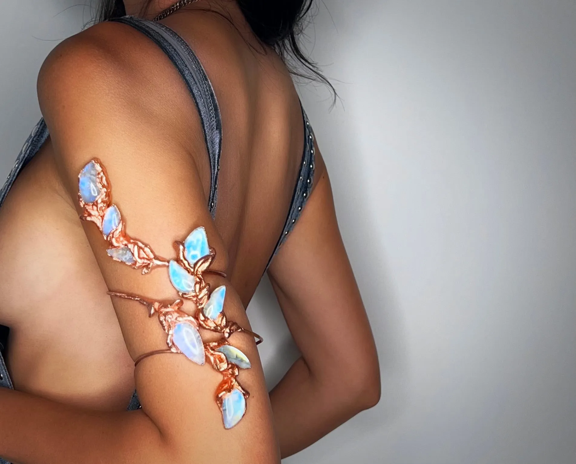 Rainbow MOONSTONE 5-stone arm cuff