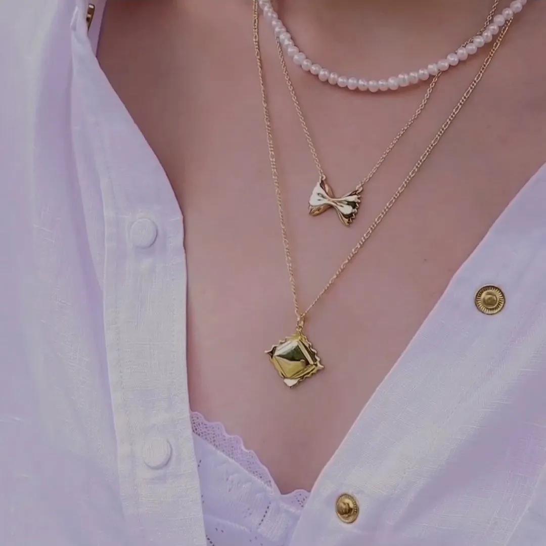Ravioli Gold Necklace