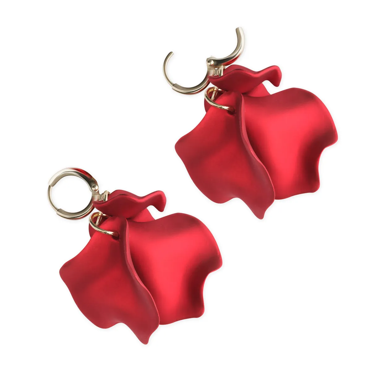 Red Carnation Dangle Earrings