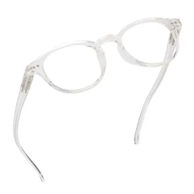 Round-Blue-Light-Blocking-Reading-Glasses-Clear-0-50-Magnification-Computer-Glasses