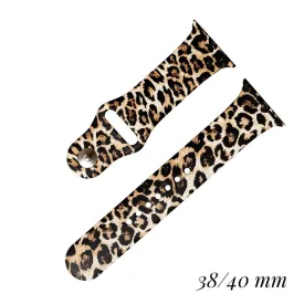 Silicone Leopard Apple Watch Band