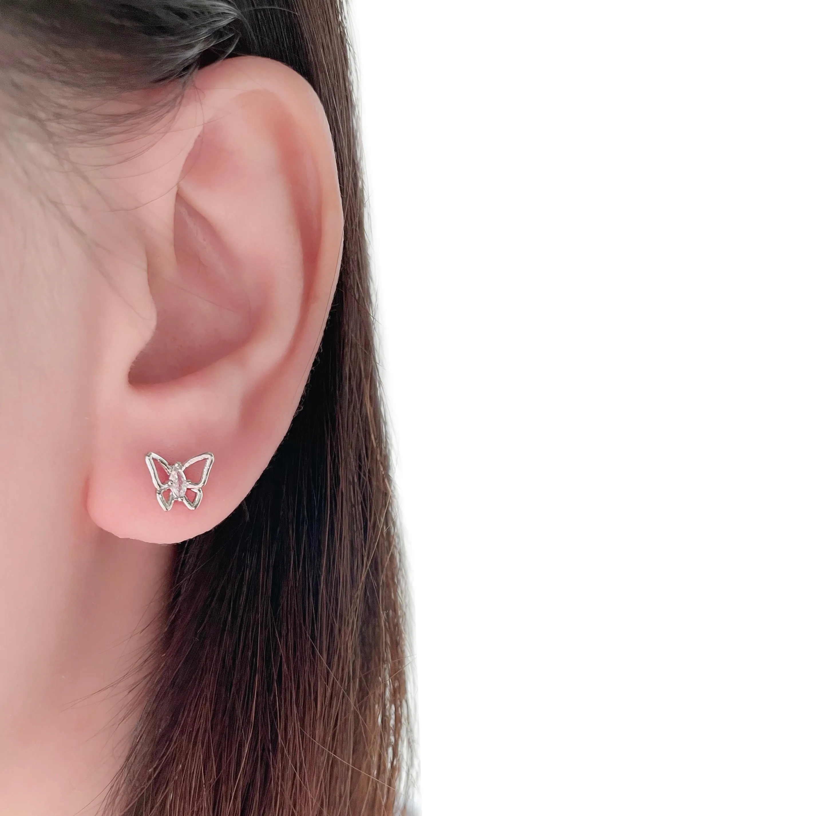 Silver Sakura Glistening Earrings