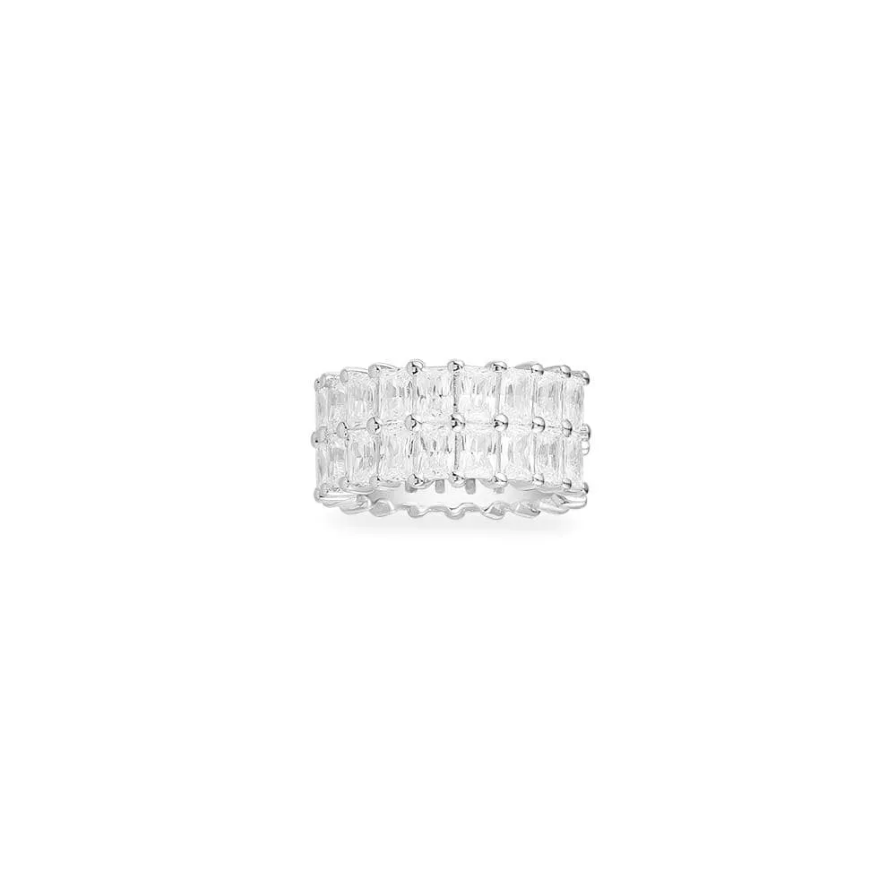 Single Eclat Double Row Ear Cuff