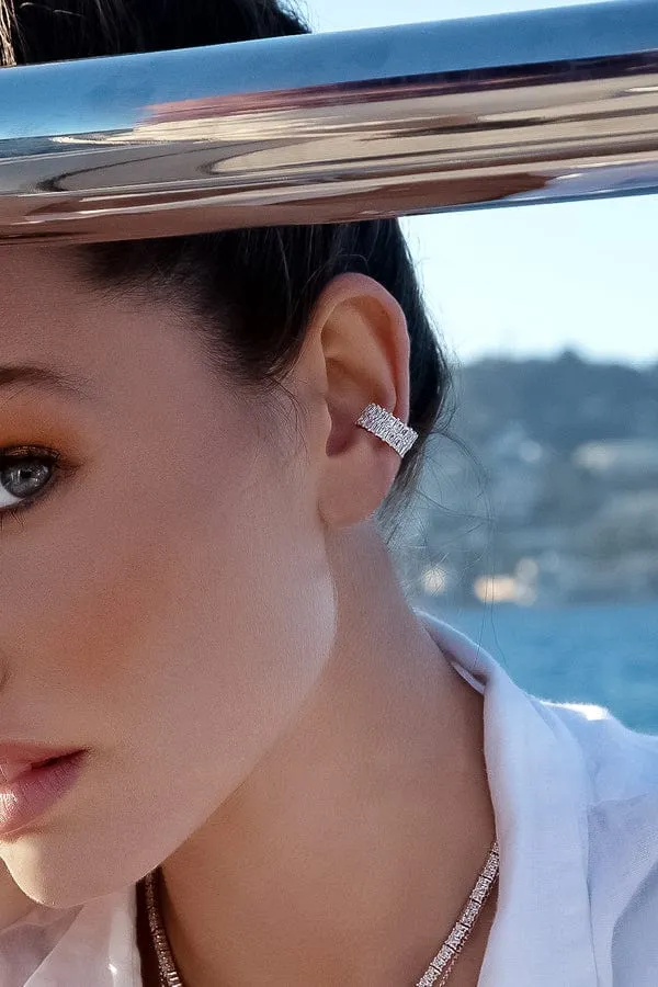 Single Eclat Double Row Ear Cuff