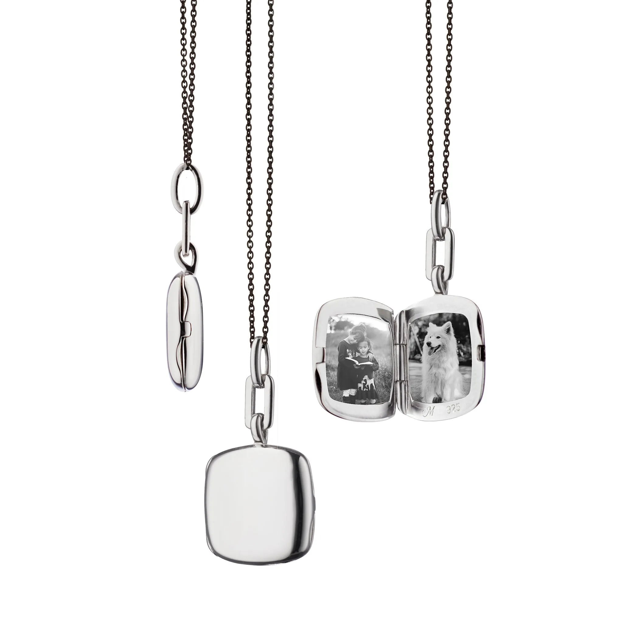 Slim "Viv" Sterling Silver Anniversary Locket Necklace