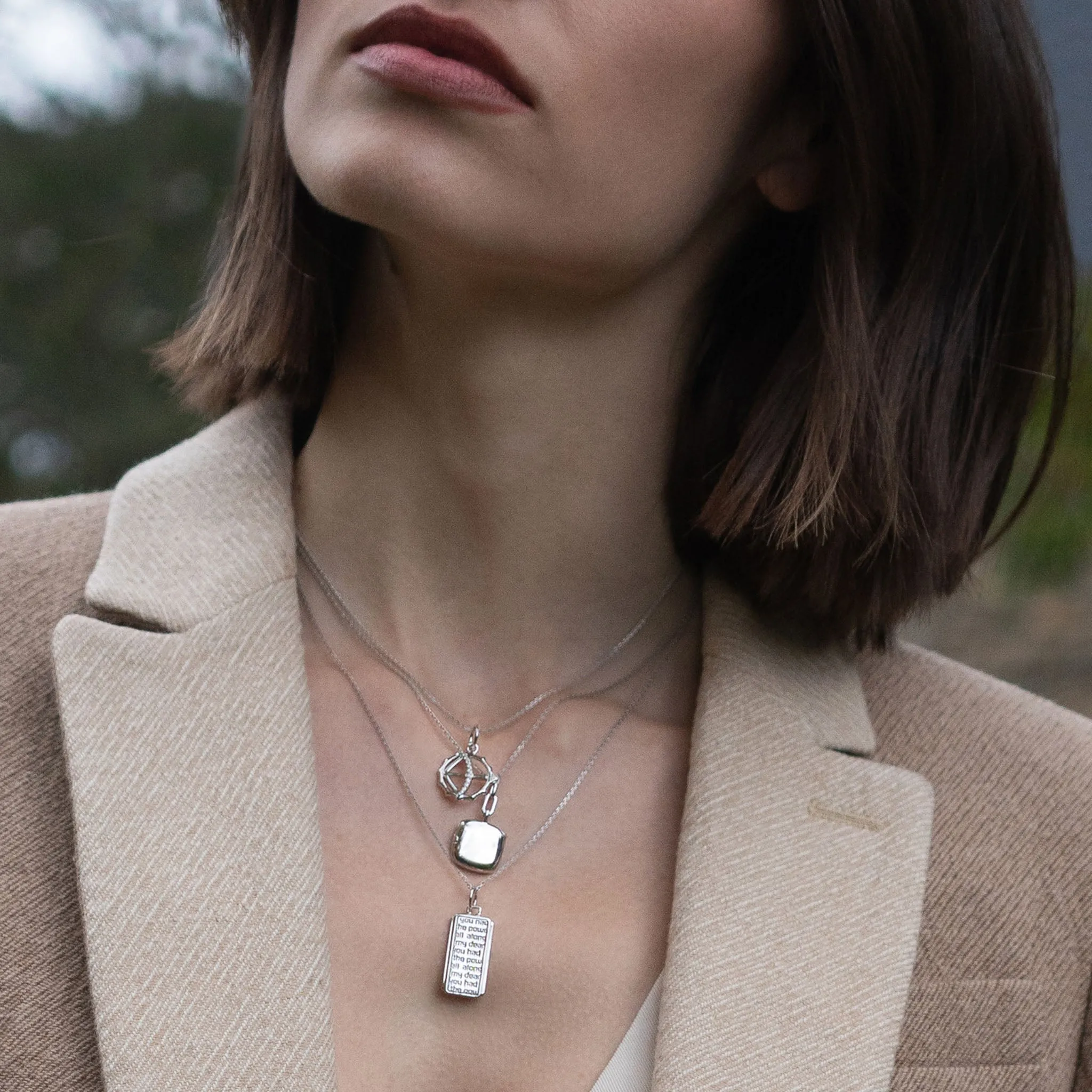 Slim "Viv" Sterling Silver Anniversary Locket Necklace