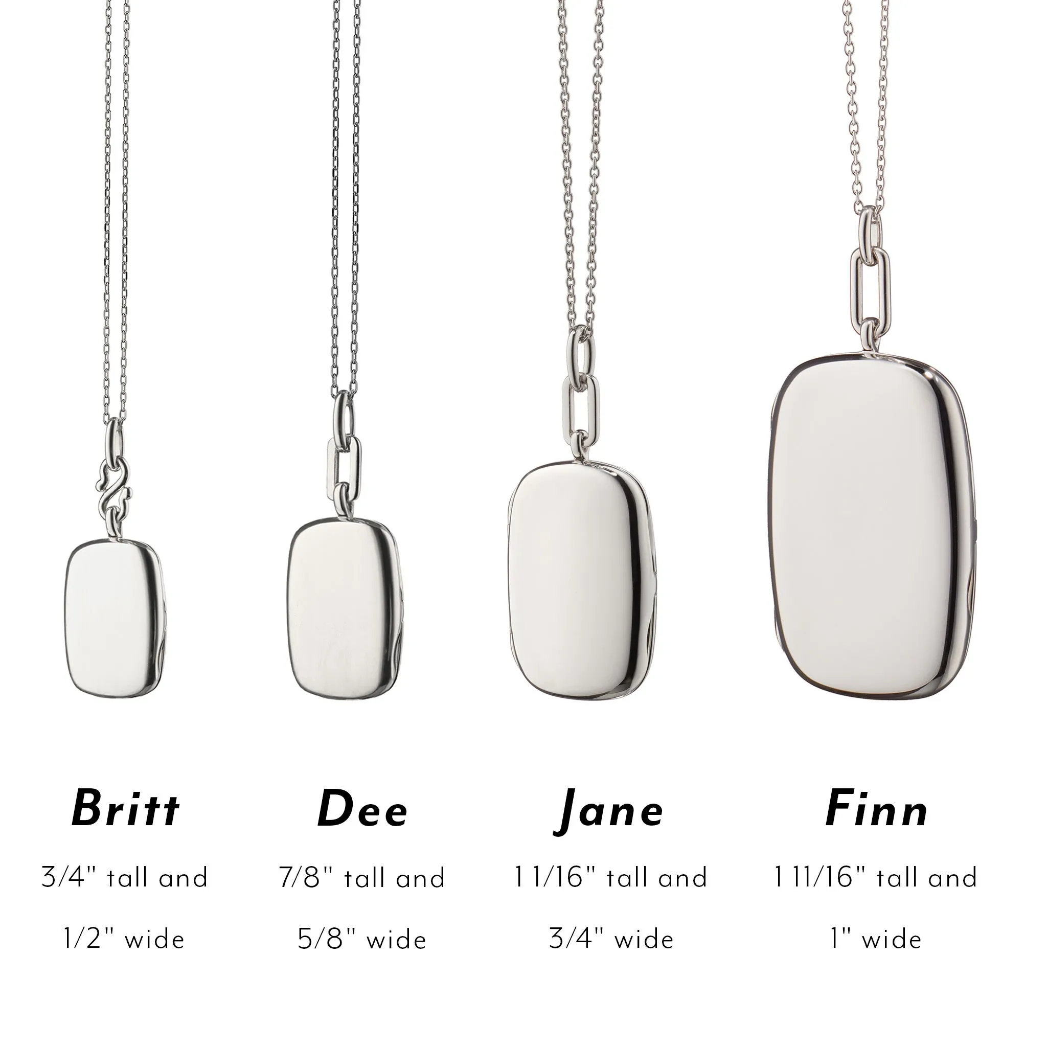 Slim Rectangle "Dee" Locket Necklace