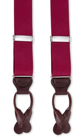 Solid Burgundy Suspenders - E4586