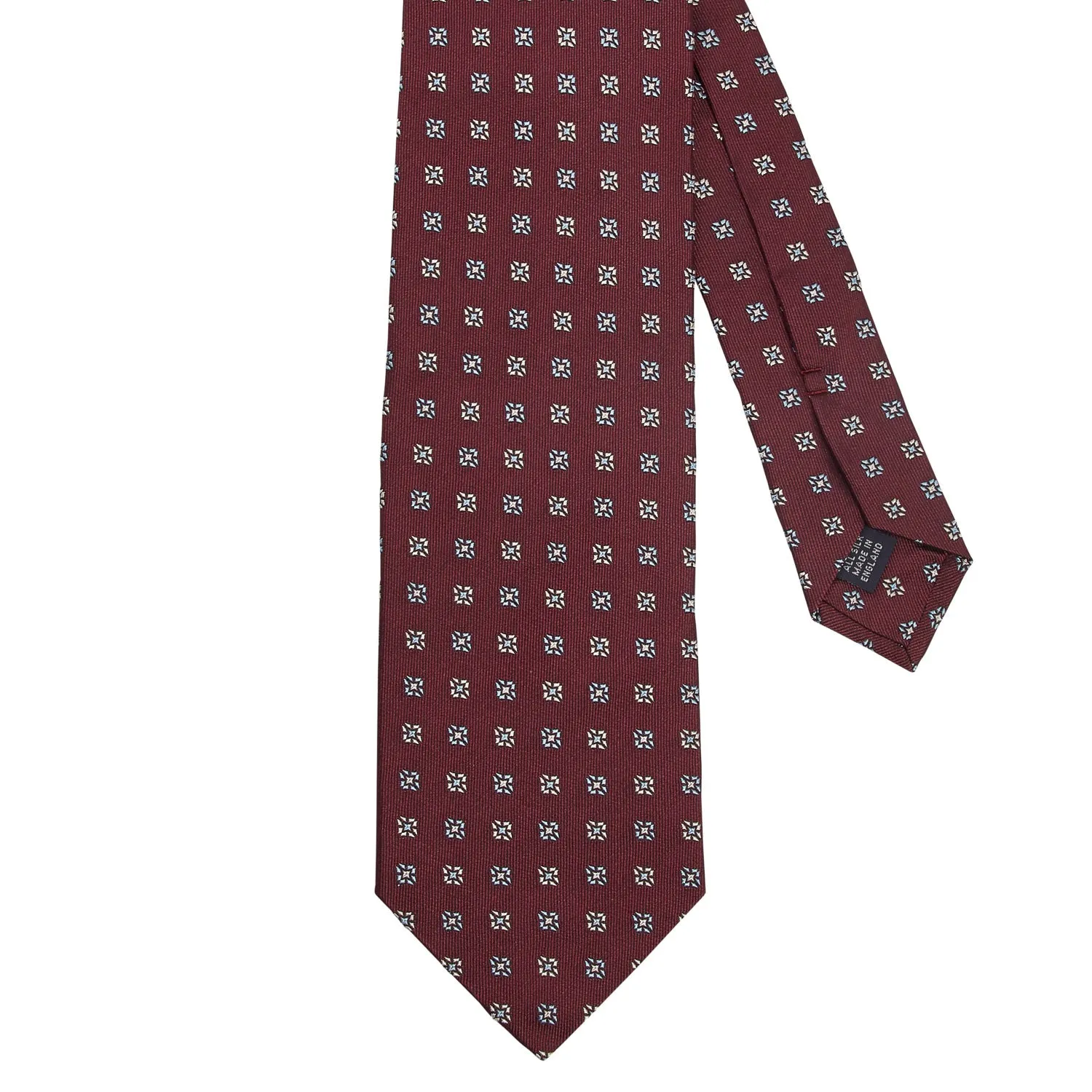 Sovereign Grade Oxblood Square Floral Jacquard Tie
