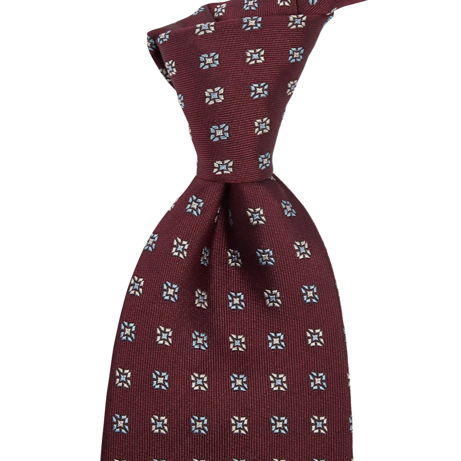 Sovereign Grade Oxblood Square Floral Jacquard Tie