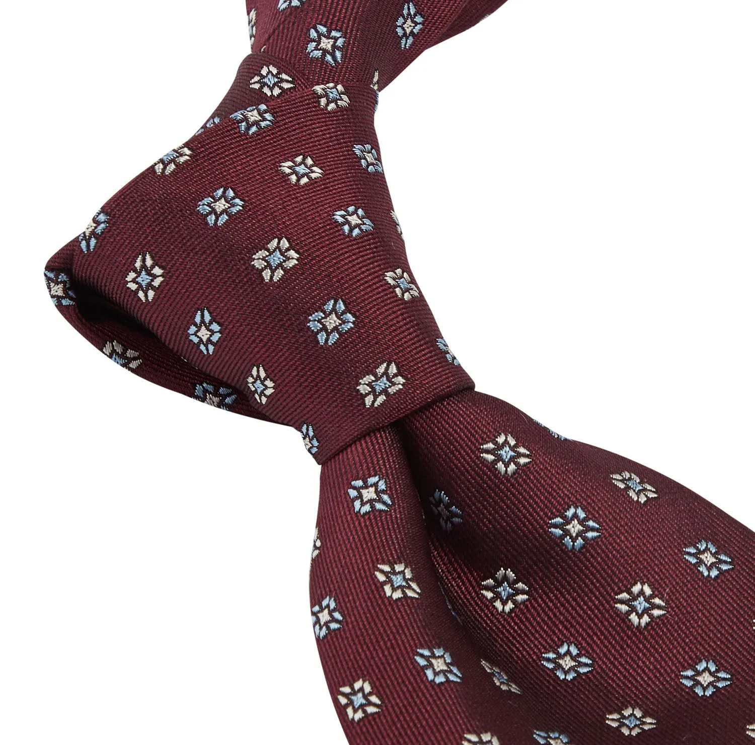 Sovereign Grade Oxblood Square Floral Jacquard Tie