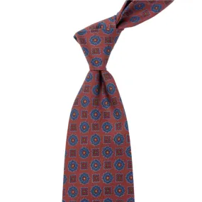 Sovereign Grade Rust Floral Diamond Ancient Madder Tie, 150x8.5 cm