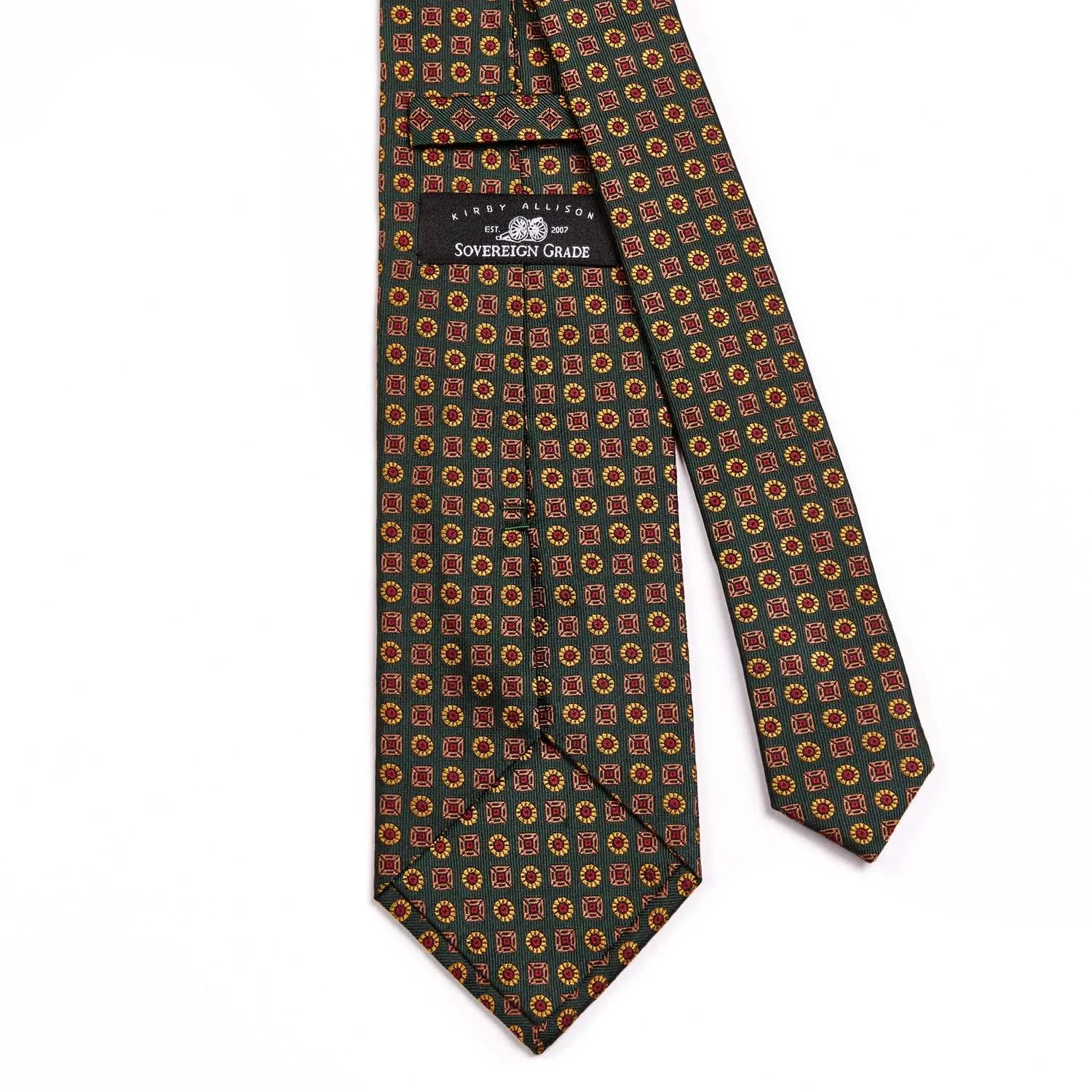 Sovereign Grade Tartan Floral Jacquard Tie, 150 cm