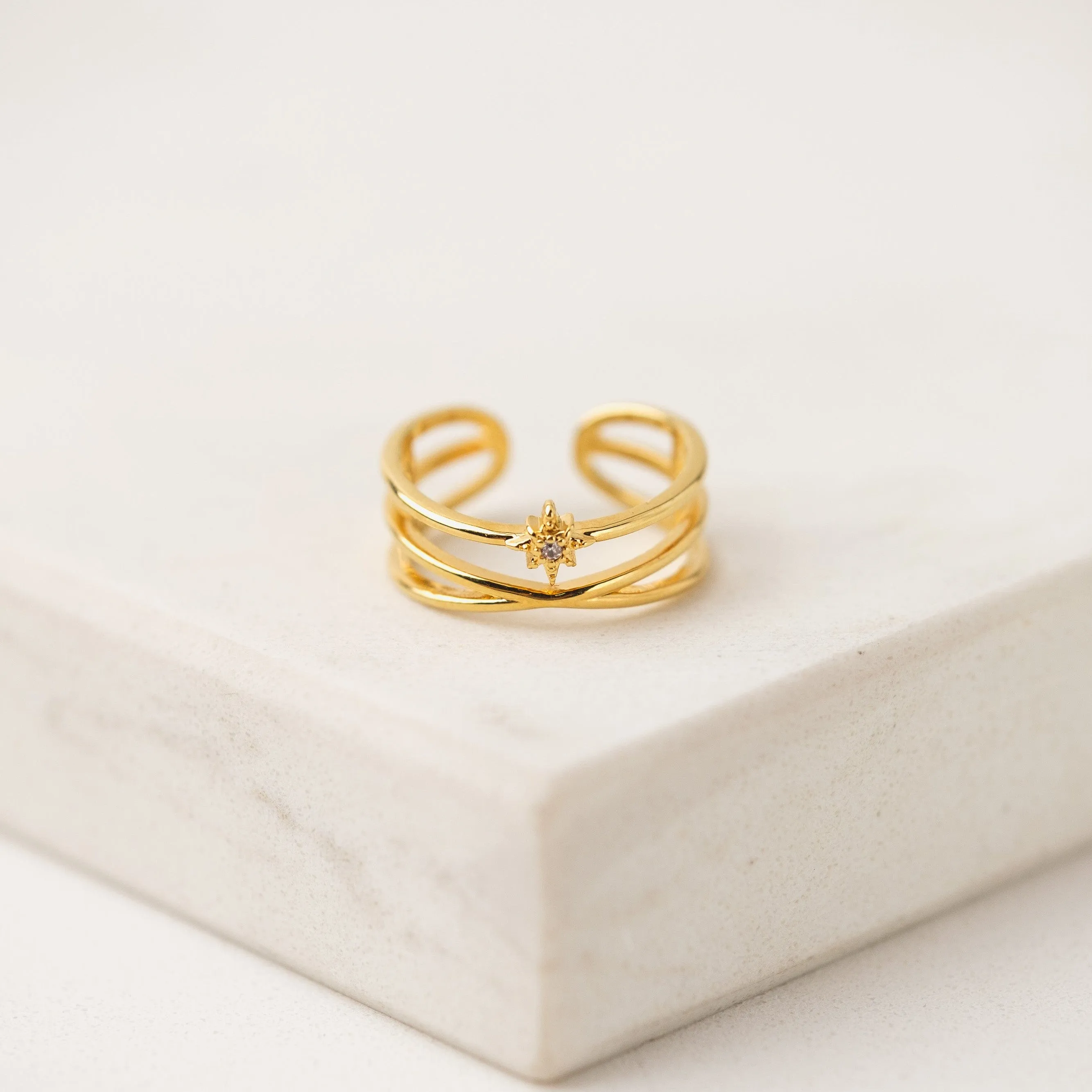 Starburst Double Band Fortuna Ring