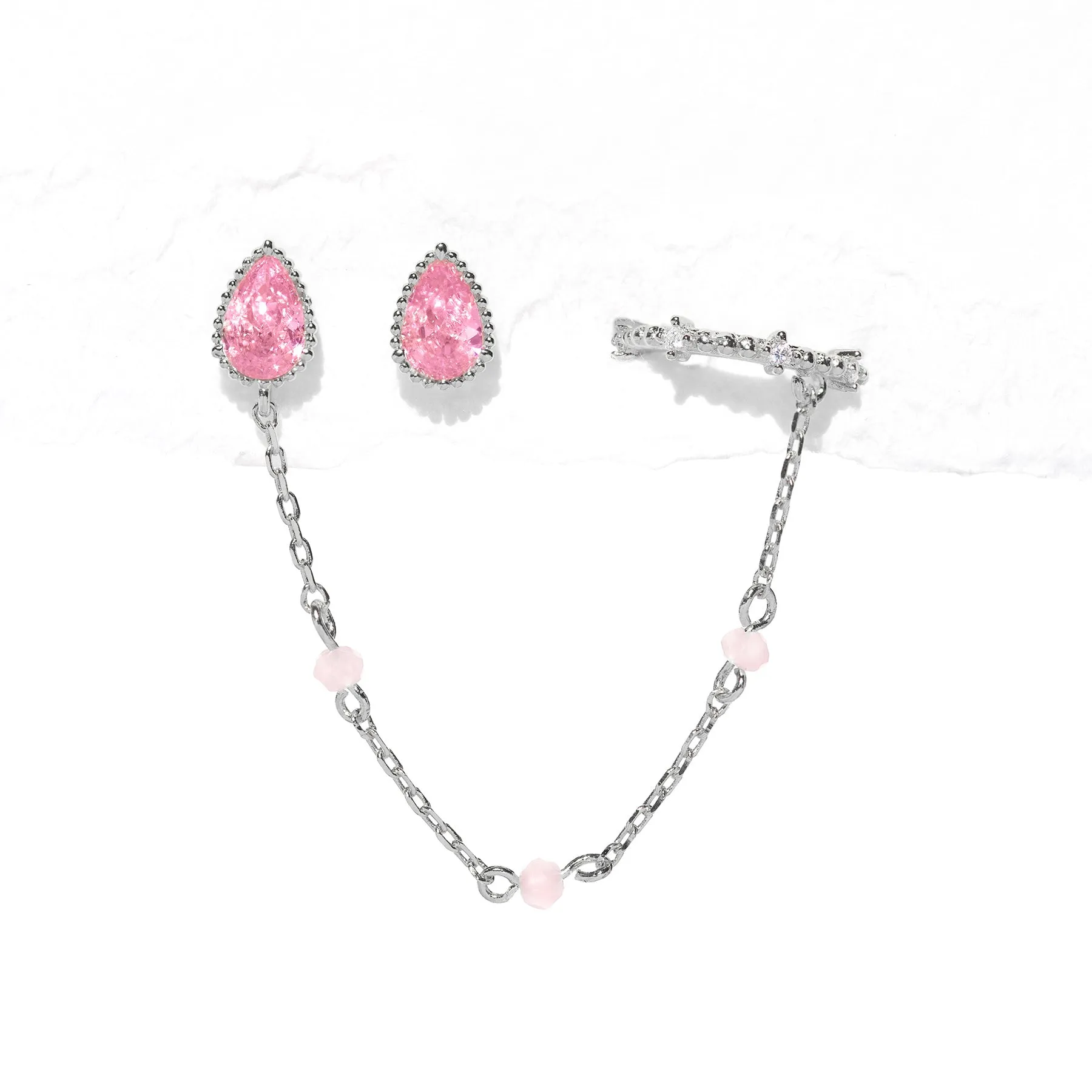 Strawberry Fizz Earring Set