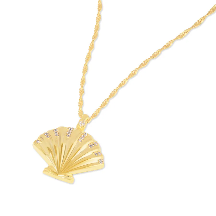 Sundaze Shell Gold Necklace