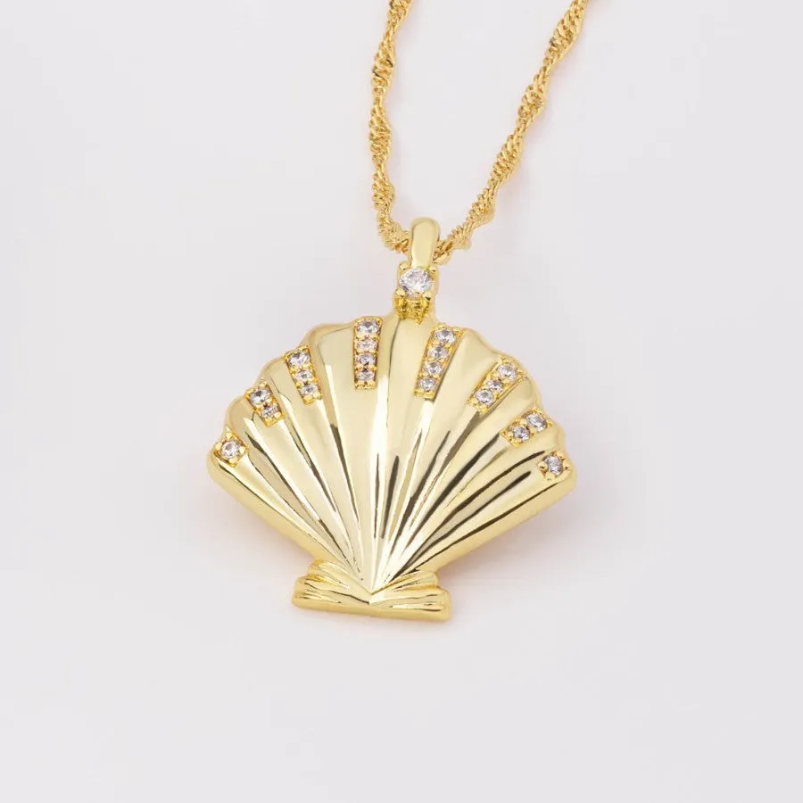 Sundaze Shell Gold Necklace