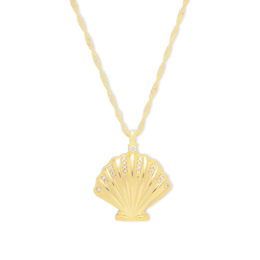 Sundaze Shell Gold Necklace