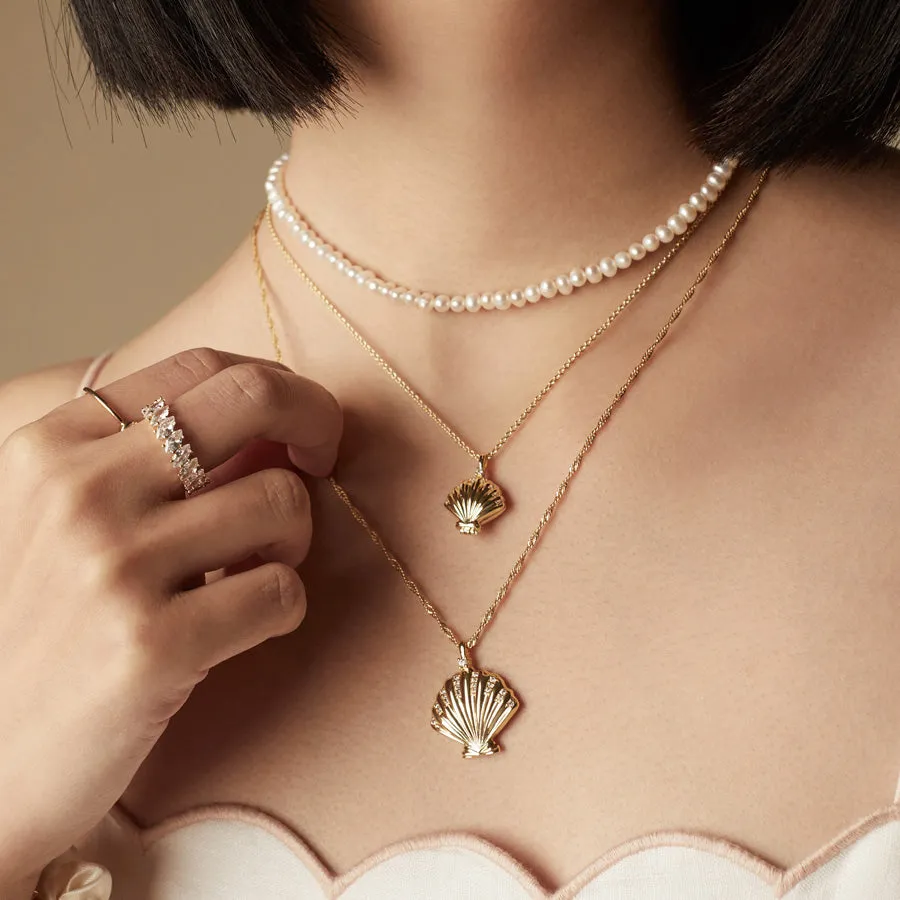 Sundaze Shell Gold Necklace