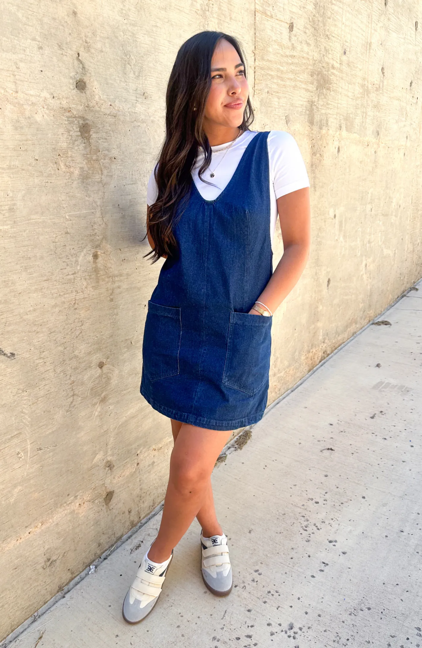 Sweet Melody Dark Washed Denim Dress