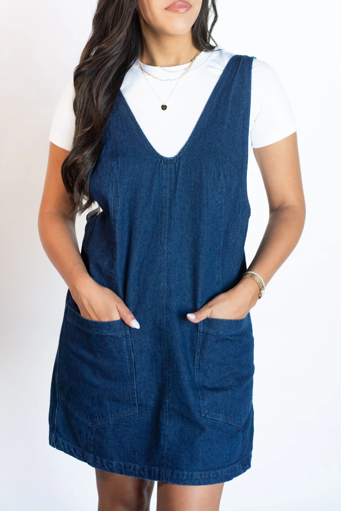 Sweet Melody Dark Washed Denim Dress