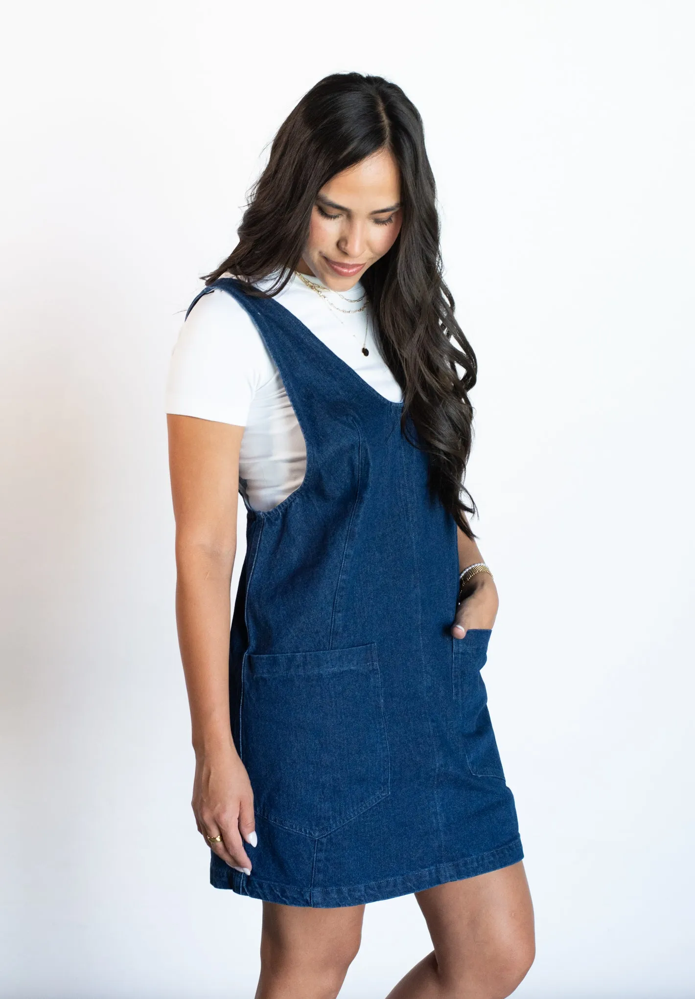 Sweet Melody Dark Washed Denim Dress