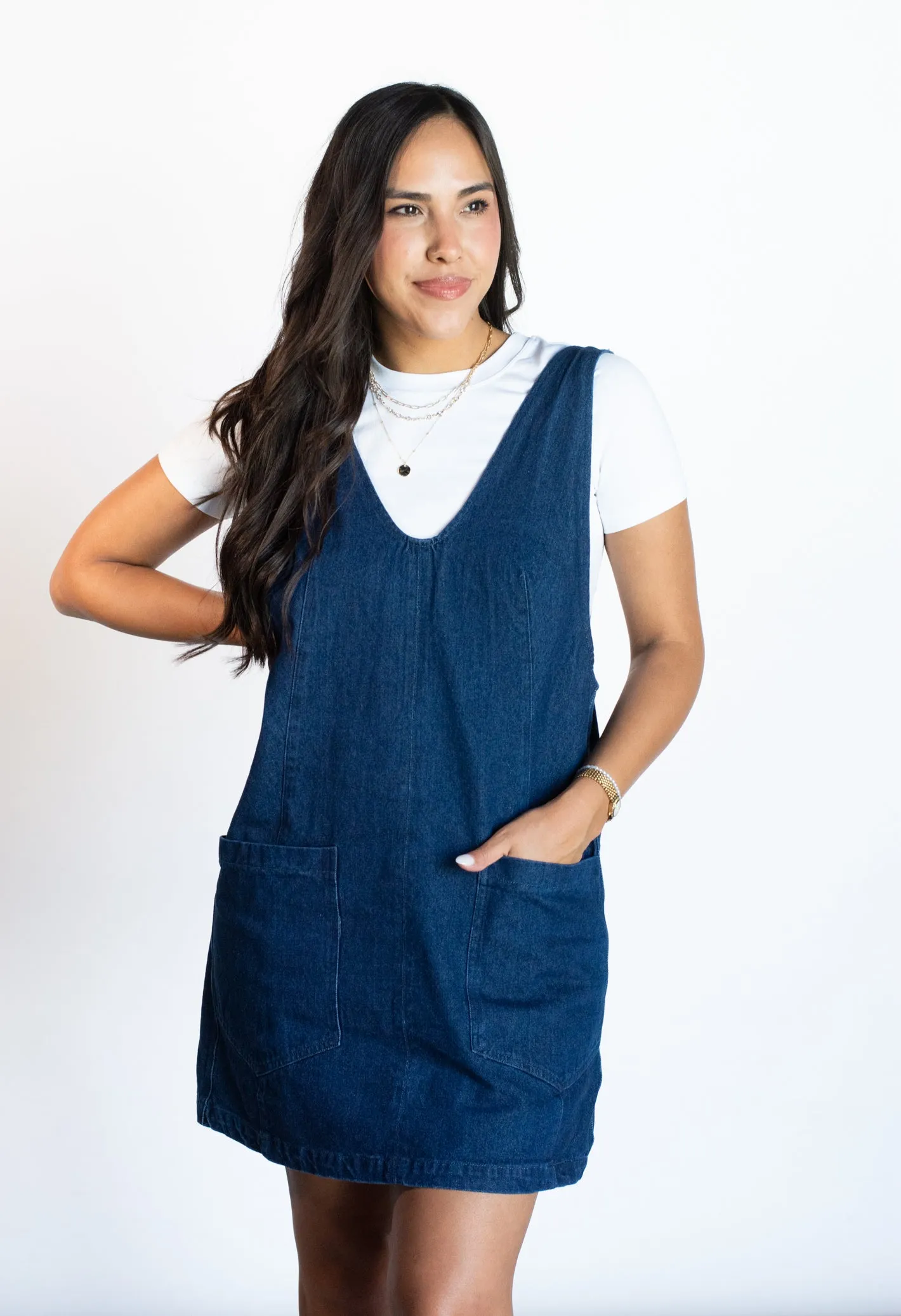 Sweet Melody Dark Washed Denim Dress