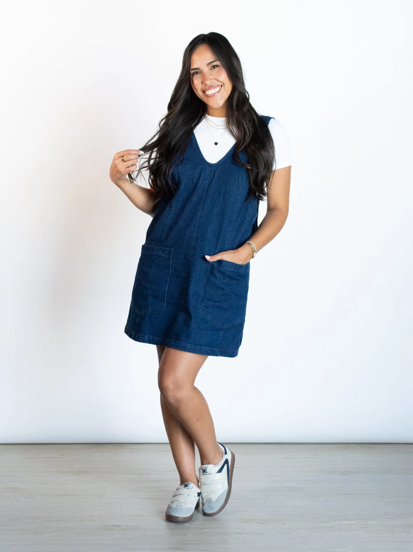 Sweet Melody Dark Washed Denim Dress
