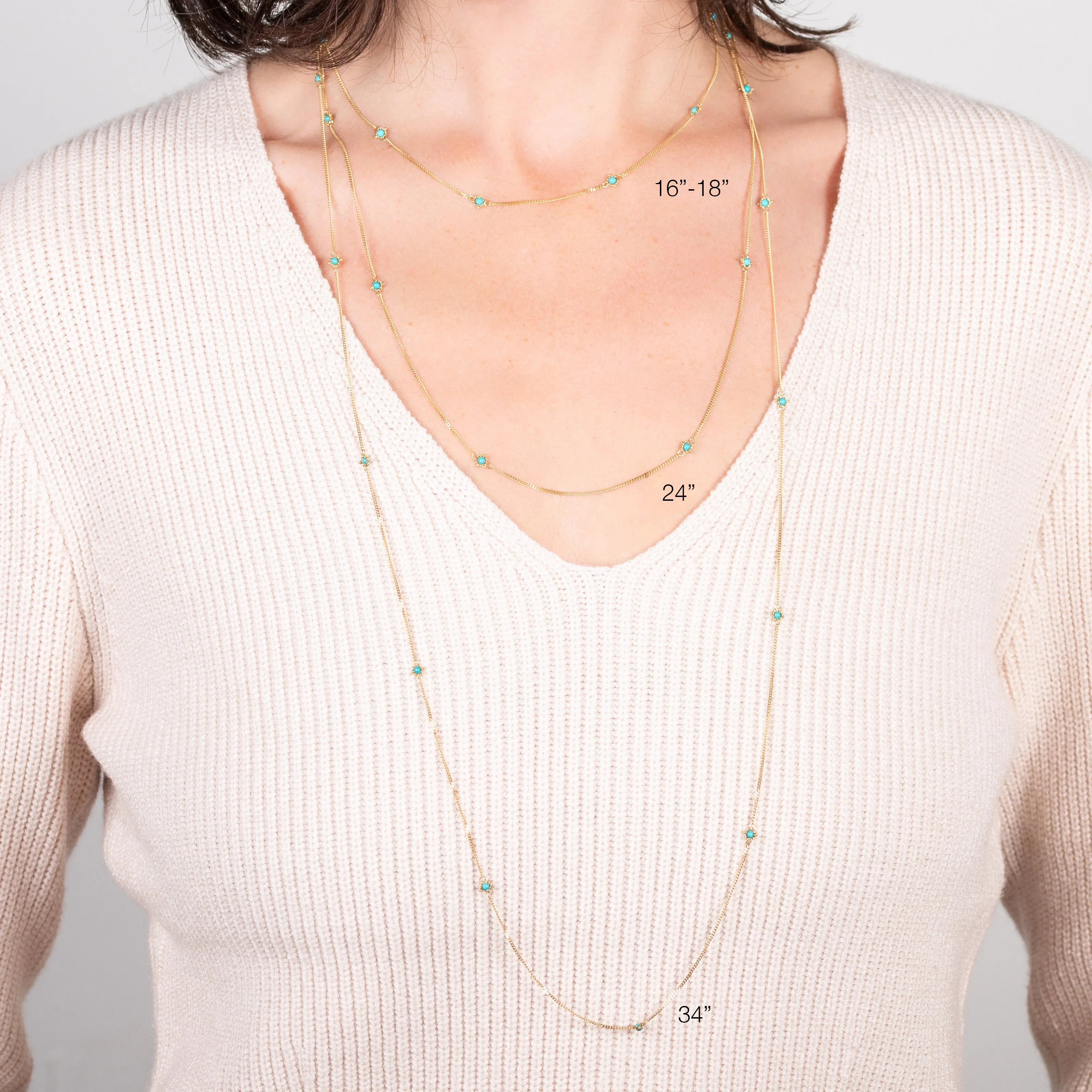 Textile Gold Necklace in Pearl