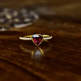 Trillion Tango - Rhodolite Garnet Ring