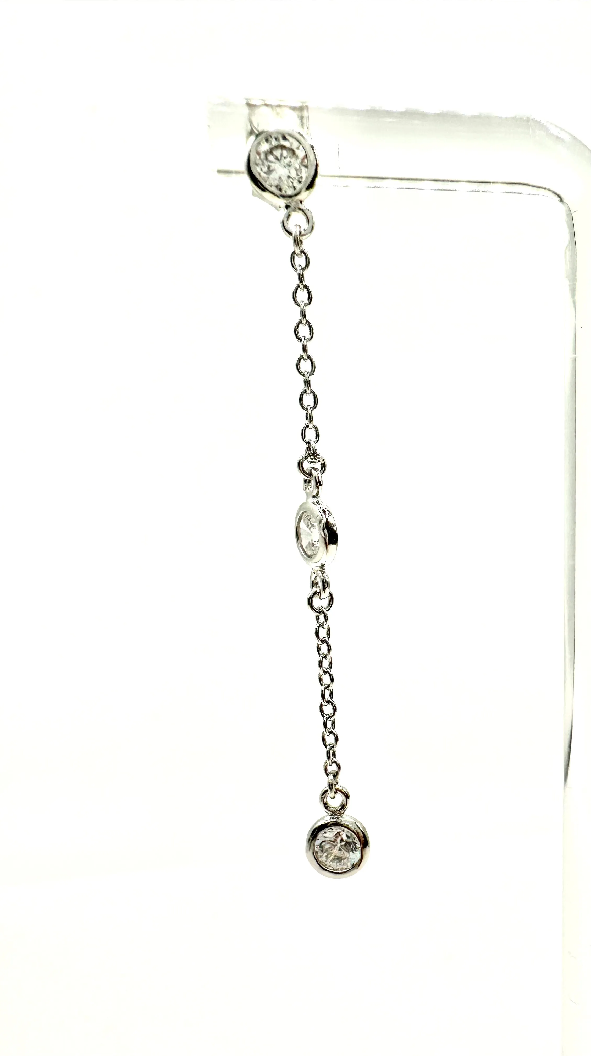 Triple CZ Chain Earrings