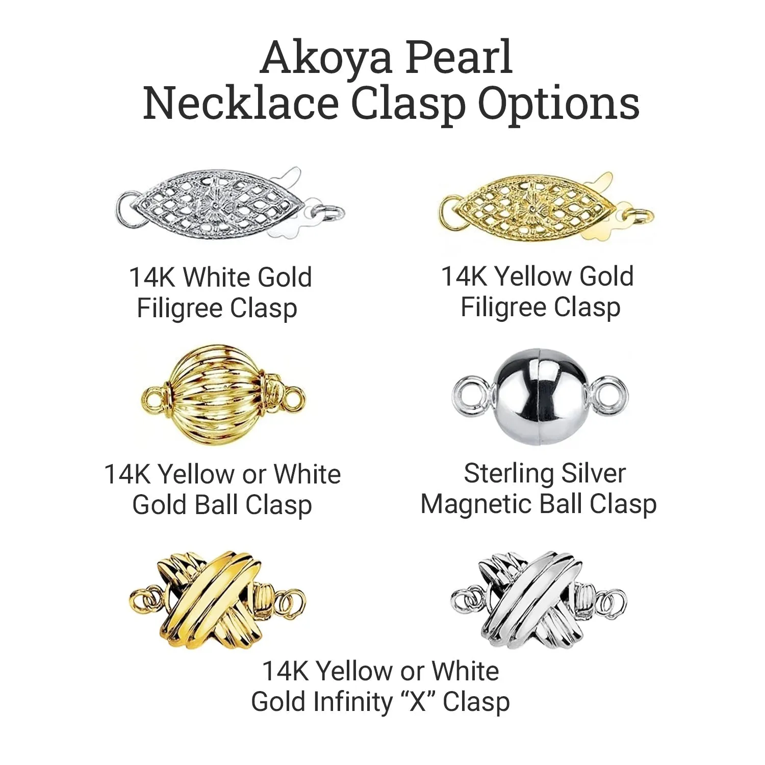 White Japanese Akoya Choker Length Pearl Necklace, 6.5-7.0mm - AA  Quality