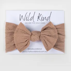 Wild Kind Ayla Wide Bow Headband - Butterscotch