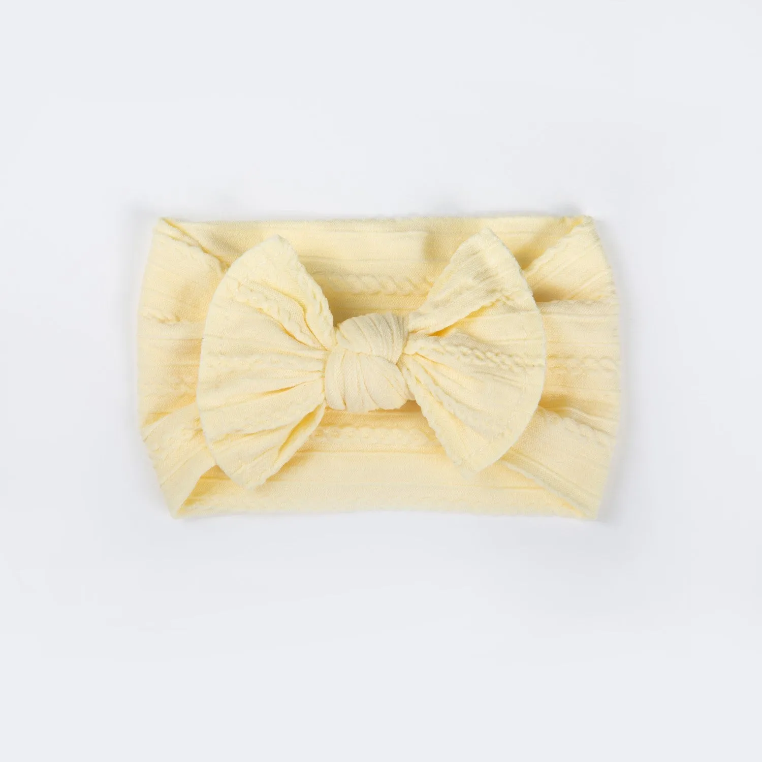 Wild Kind Ayla Wide Bow Headband - Lemon