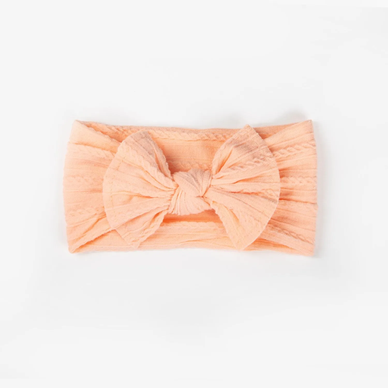 Wild Kind Ayla Wide Bow Headband - Peachy Pink