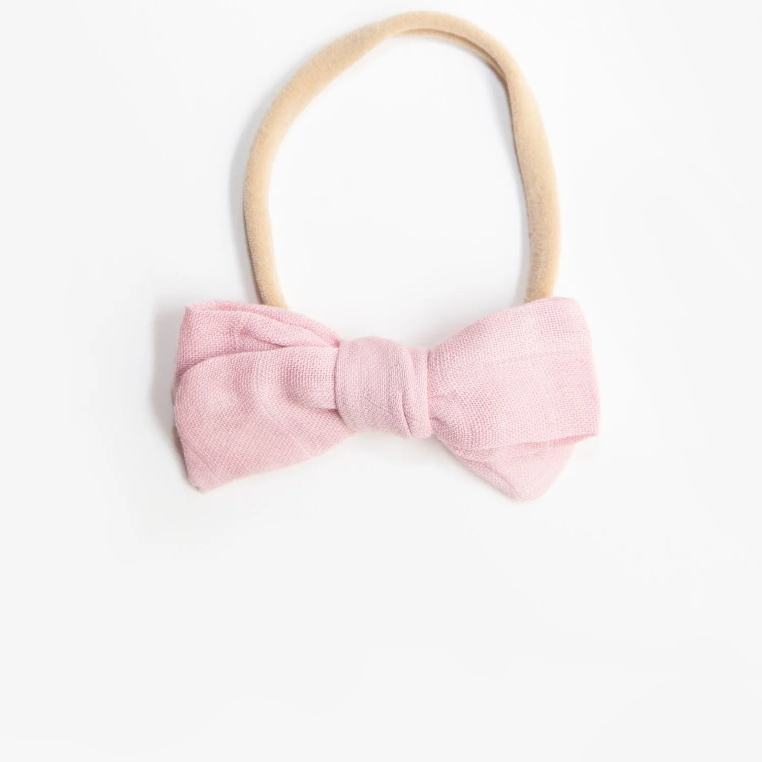 Wild Kind Dorothy Linen Bow Headband - Dusty Pink