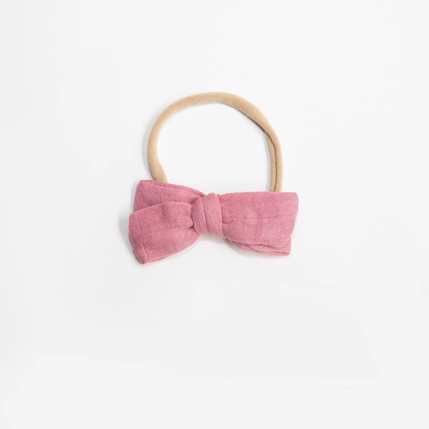 Wild Kind Dorothy Linen Bow Headband - Dusty Rose