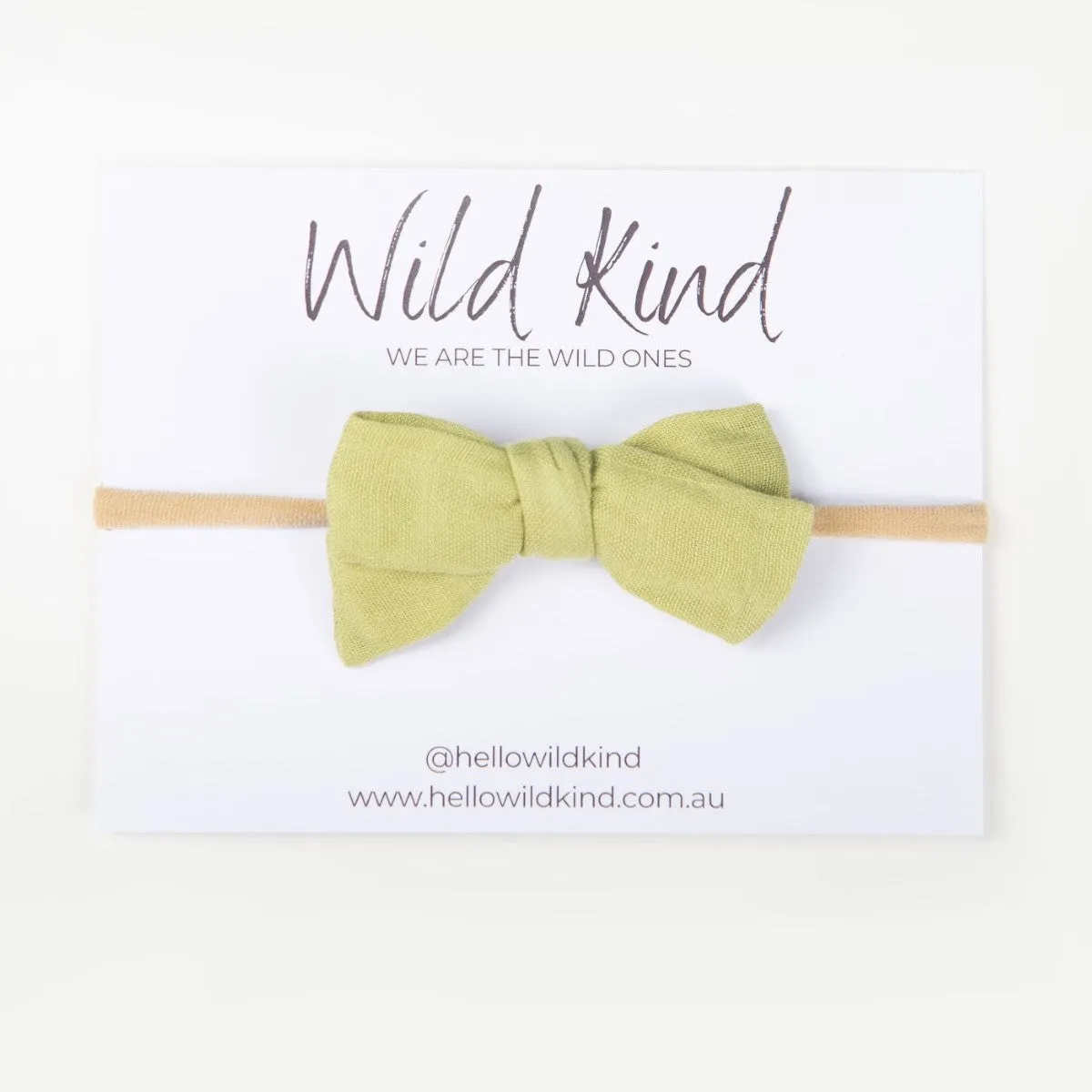 Wild Kind Dorothy Linen Bow Headband - Fern